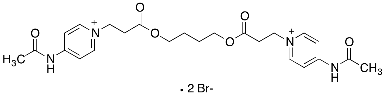 1,1-[1,4-Butanediylbis[oxy(3-oxo-3,1-propanediyl)]]bis[4-(acetylamino)-pyridinium Dibromide - Chemical structure and product image