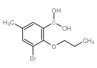 3-Bromo-5-methyl-2-propoxyphenylboronic acid - Chemical structure and product image