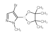 4-Bromo-1-methyl-5-(4,4,5,5-tetramethyl-1,3,2-dioxaborolan-2-yl)-1h-pyrazole - Chemical structure and product image