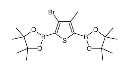 3-Bromo-4-methylthiophene-2,5-diboronic acid, pinacol ester - Chemical structure and product image