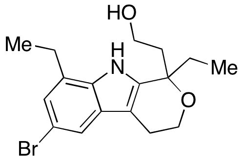 6-Bromo-1,8-diethyl-1,3,4,9-tetrahydropyrano[3,4-b]indole-1-ethanol - Chemical structure and product image