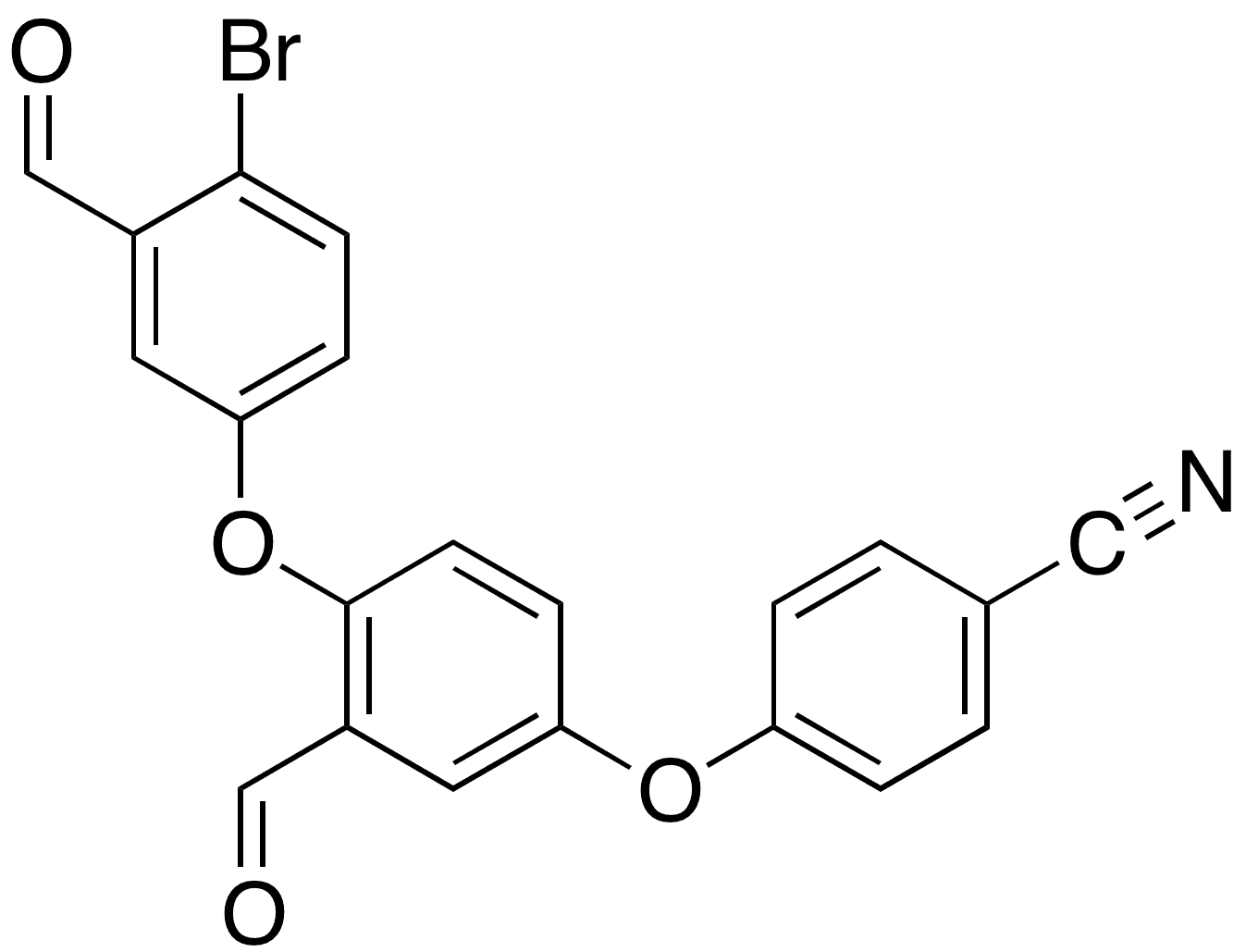 4-(4-(4-Bromo-3-formylphenoxy)-3-formylphenpxy)benzonitrile - Chemical structure and product image