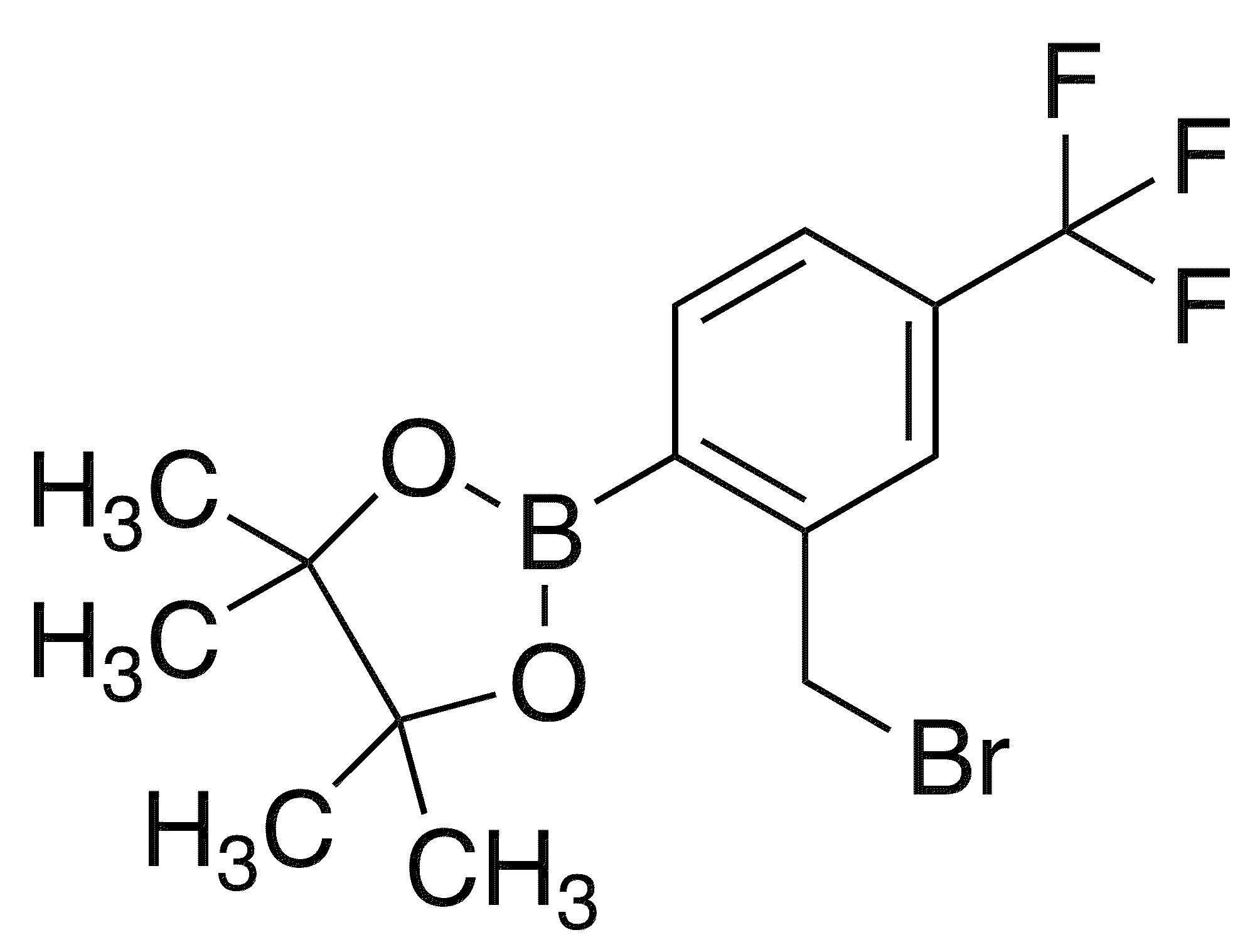 2-Bromomethyl-4-trifluoromethylphenylboronic Acid Pinacol Ester - Chemical structure and product image