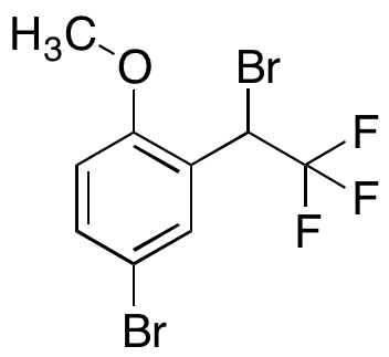 4-Bromo-2-(1-bromo-2,2,2-trifluoroethyl)-1-methoxybenzene - Chemical structure and product image