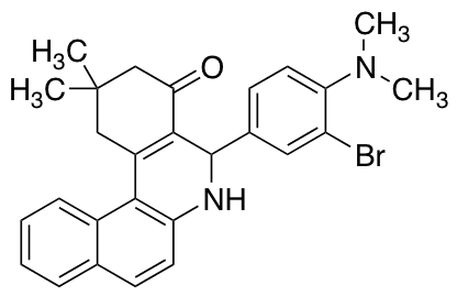 5-[3-Bromo-4-(dimethylamino)phenyl]-2,3,5,6-tetrahydro-2,2-dimethylbenzo[a]phenanthridin-4(1H)-one - Chemical structure and product image