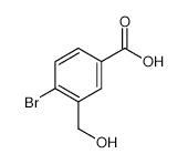 4-Bromo-3-(hydroxymethyl)benzoic acid - Chemical structure and product image