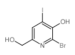 2-Bromo-6-(hydroxymethyl)-4-iodopyridin-3-ol - Chemical structure and product image