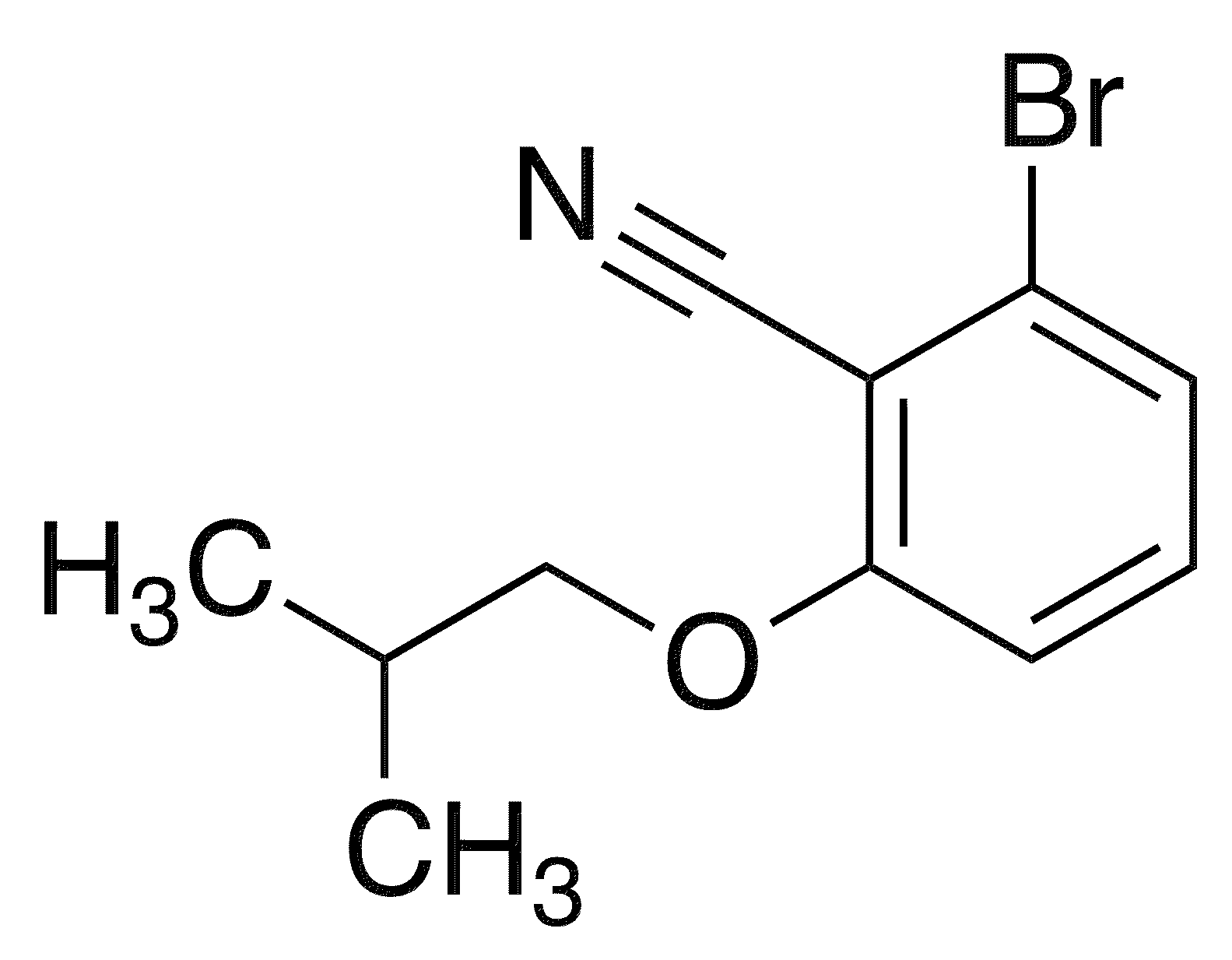 2-Bromo-6-isobutoxybenzonitrile - Chemical structure and product image