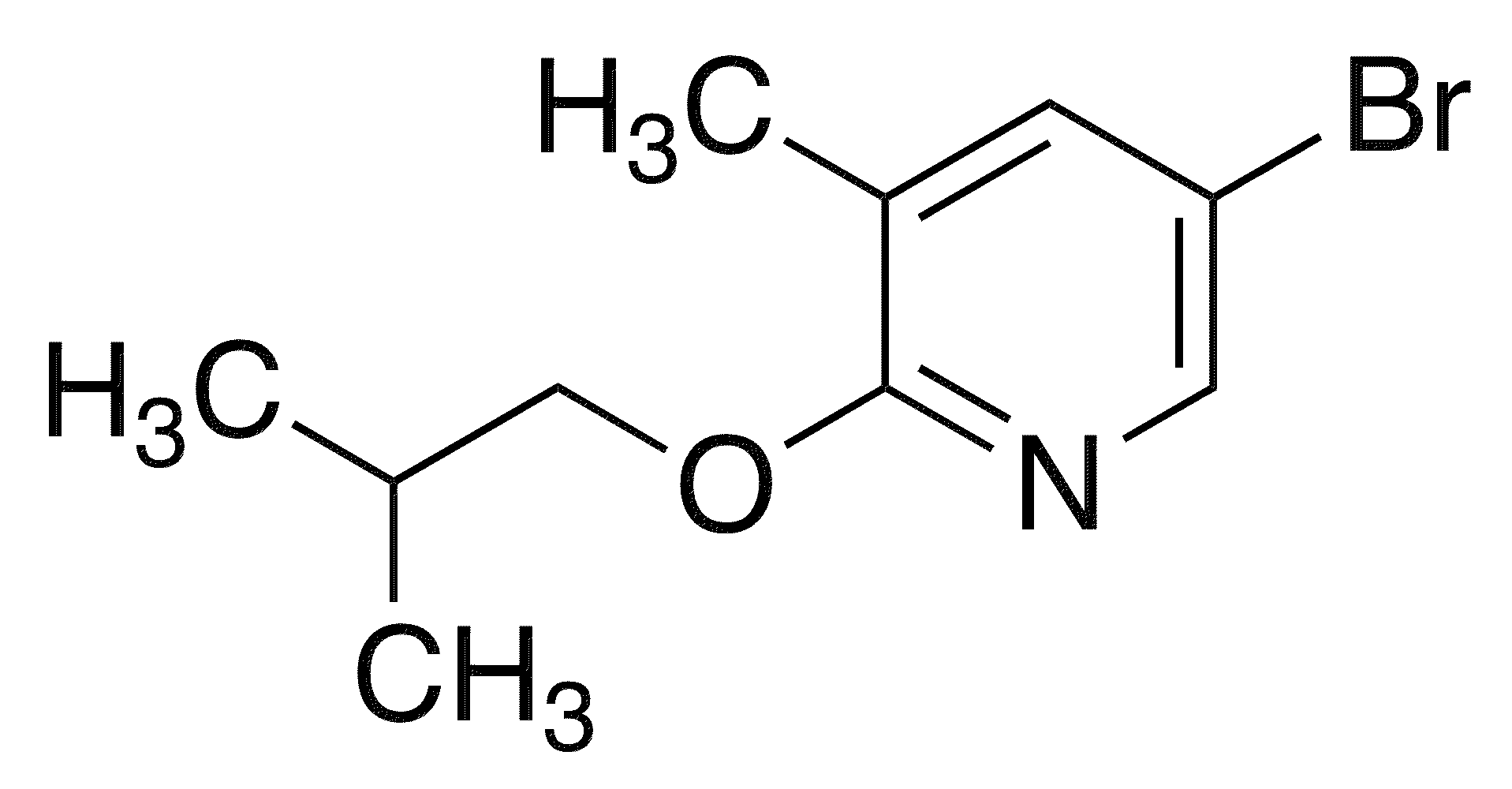 5-Bromo-2-isobutoxy-3-methylpyridine - Chemical structure and product image