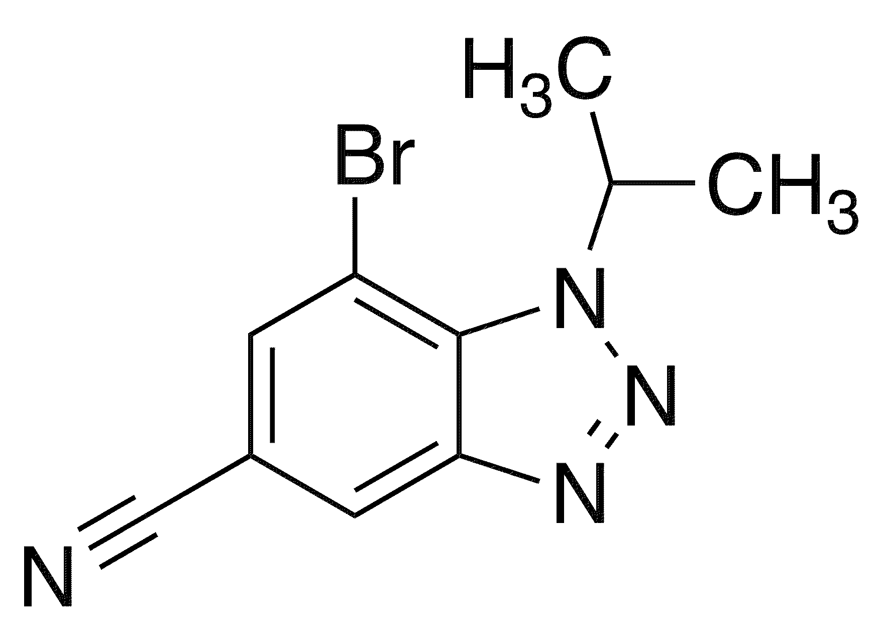 7-Bromo-1-isopropylbenzotriazole-5-carbonitrile - Chemical structure and product image