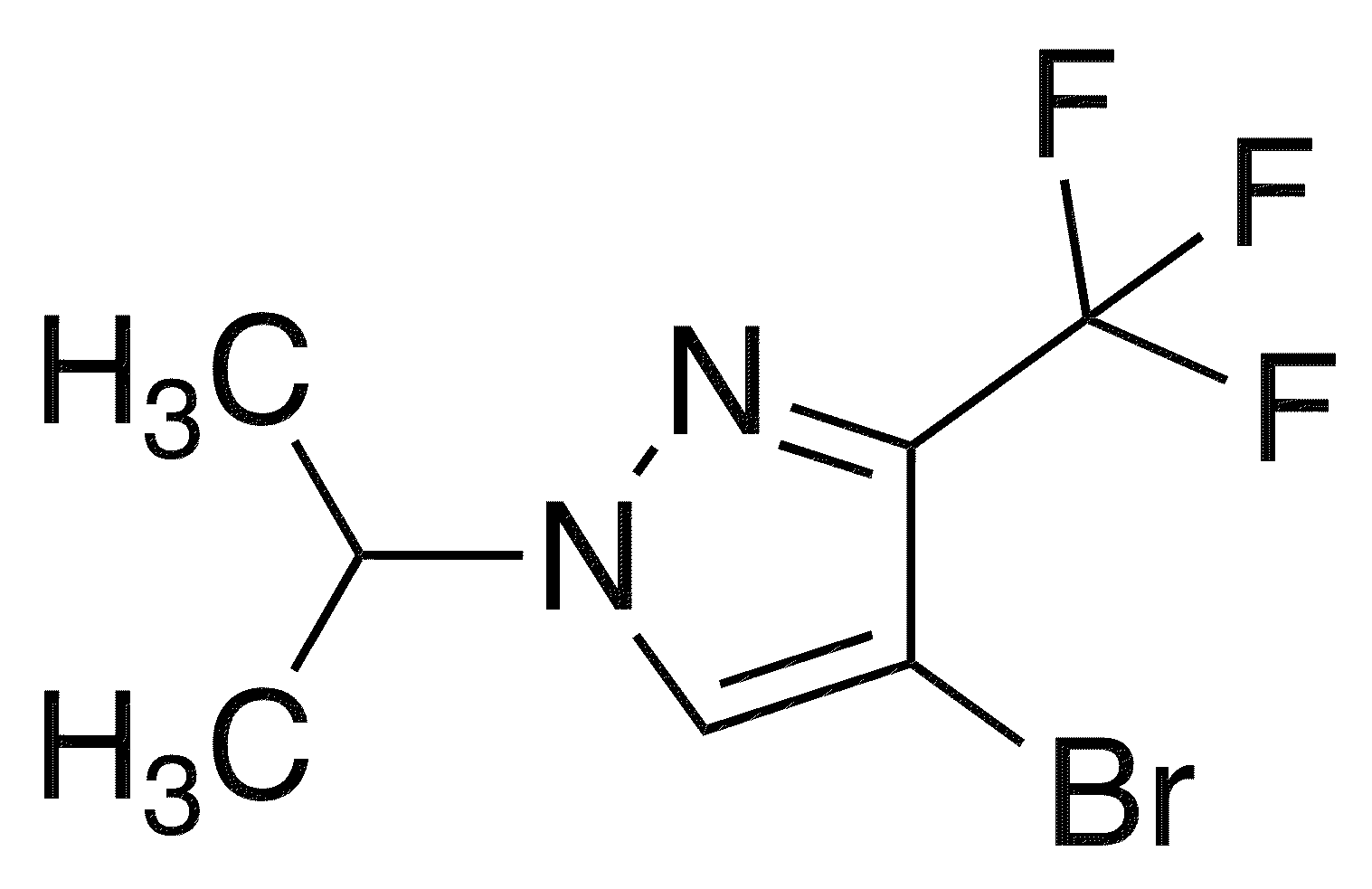 4-Bromo-1-isopropyl-3-(trifluoromethyl)pyrazole - Chemical structure and product image