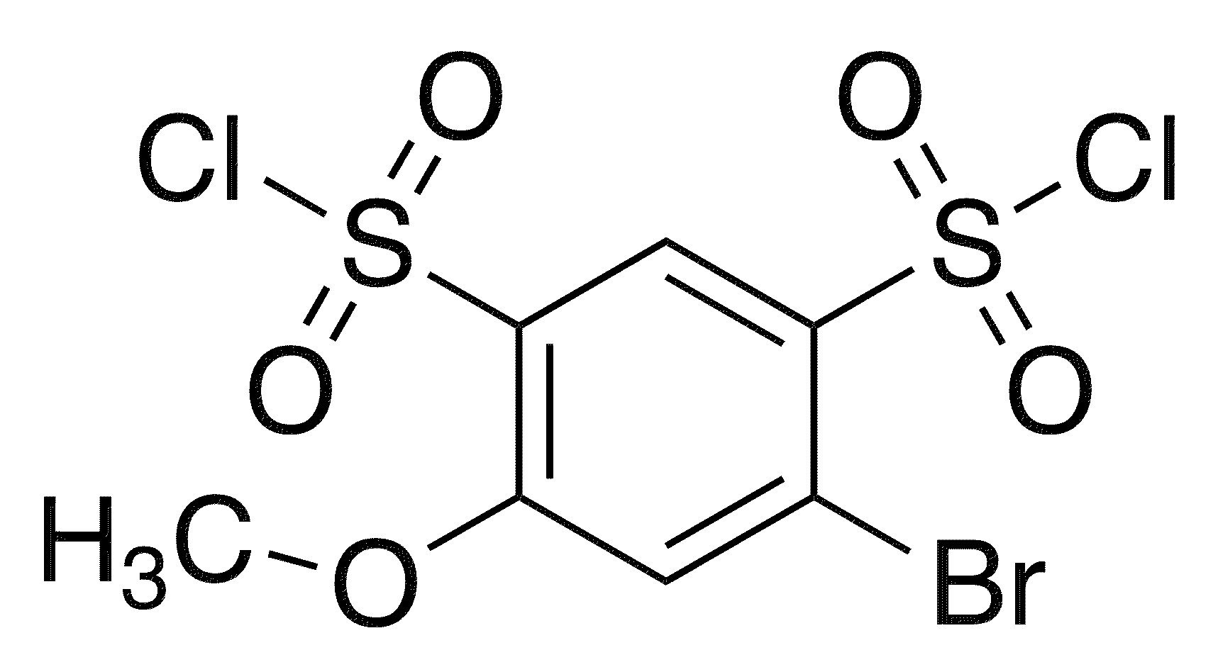 4-Bromo-6-methoxybenzene-1,3-disulfonyl dichloride - Chemical structure and product image
