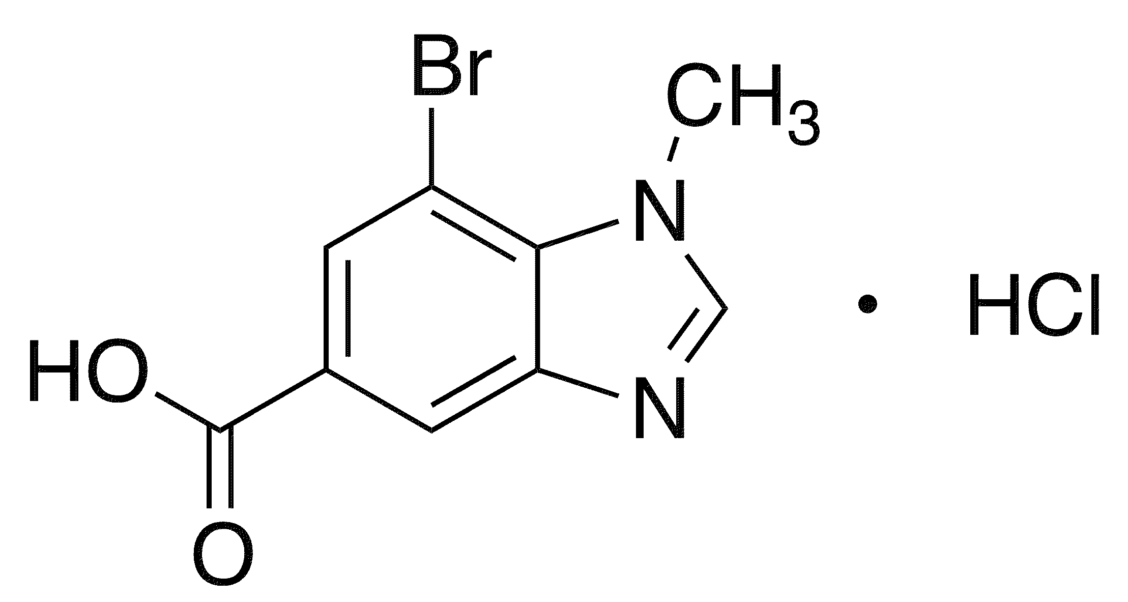 7-Bromo-1-methyl-1,3-benzodiazole-5-carboxylic acid hydrochloride - Chemical structure and product image