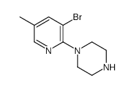 1-(3-Bromo-5-methylpyridin-2-yl)piperazine - Chemical structure and product image