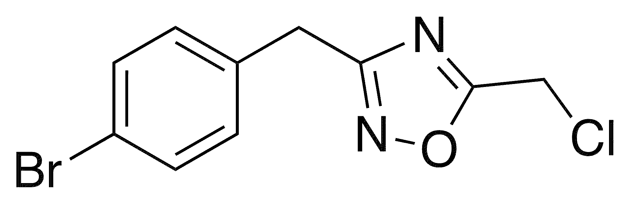 3-[(4-Bromophenyl)methyl]-5-(chloromethyl)-1,2,4-oxadiazole - Chemical structure and product image