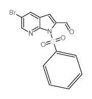 5-Bromo-1-(phenylsulfonyl)-1h-pyrrolo-[2,3-b]pyridine-2-carbaldehyde - Chemical structure and product image