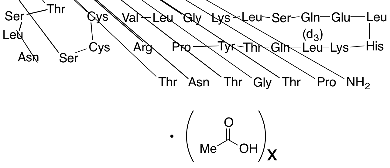 Calcitonin (salmon)-Leu-d3 Trifluoroacetic Acid Salt - Chemical structure and product image