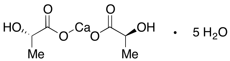 Calcium Lactate Pentahydrate - Chemical structure and product image