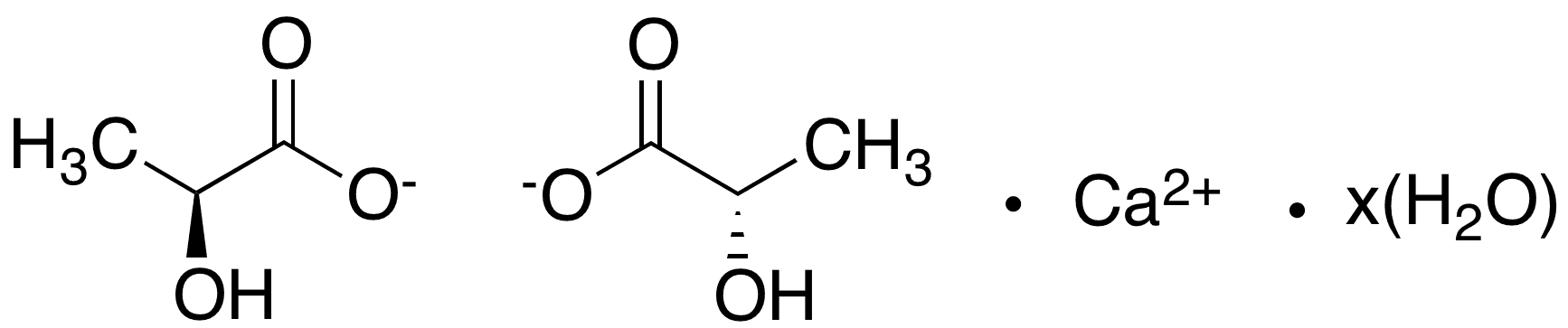 Calcium-L-lactate Hydrate - Chemical structure and product image