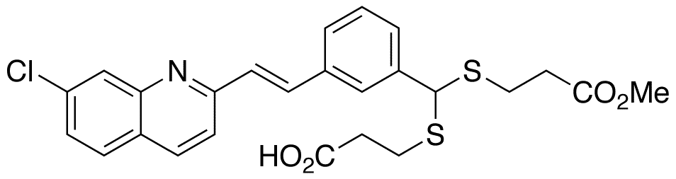 (E)-3-[[[(2-Carboxyethyl)thio][3-[2-(7-chloro-2-quinolinyl)ethenyl]phenyl]methyl]thio]propanoic Acid 1-Methyl Ester - Chemical structure and product image