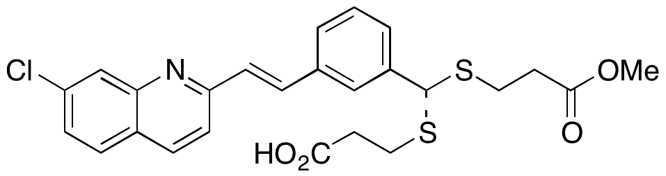 [S-(E)]-3-[[[(2-Carboxyethyl)thio][3-[2-(7-chloro-2-quinolinyl)ethenyl]phenyl]methyl]thio]propanoic Acid 1-Methyl Ester - Chemical structure and product image
