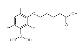 3-(4-Carboxybutoxy)-2,4,6-trifluorophenylboronic Acid - Chemical structure and product image