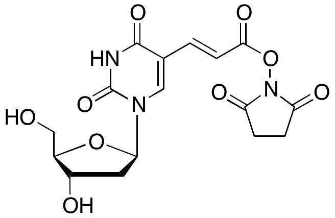 (E)-5-(2-Carboxyvinyl)-2’-deoxyuridine N-Hydroxysuccinimide Ester - Chemical structure and product image