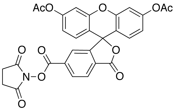 6-Carboxyfluorescein 3’,6’-Diacetate N-Succinimidyl Ester - Chemical structure and product image