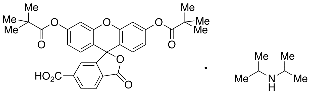 6-Carboxyfluorescein 3’,6’-Dipivaloyl N-(1-Methylethyl)-2-propanamine - Chemical structure and product image