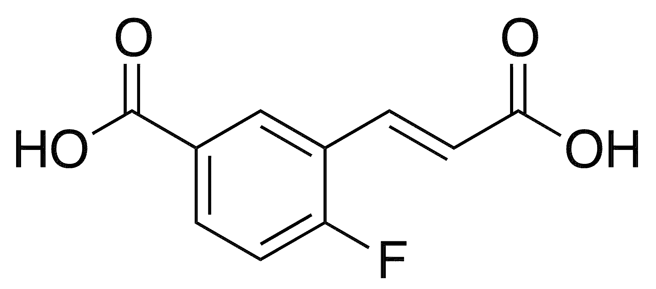 5-Carboxy-2-fluorocinnamic acid - Chemical structure and product image