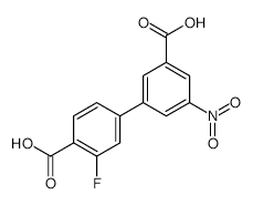 3-(4-Carboxy-3-fluorophenyl)-5-nitrobenzoic acid - Chemical structure and product image