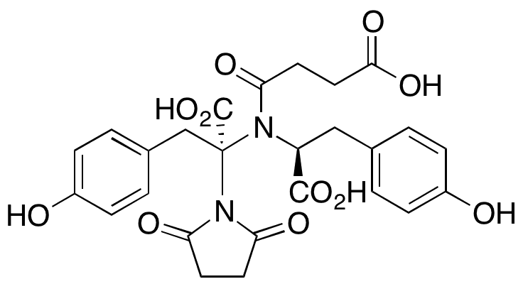 (αR)-α-[[(1S)-1-Carboxy-2-(4-hydroxyphenyl)ethyl](3-carboxy-1-oxopropyl)amino]-α-[(4-hydroxyphenyl)methyl]-2,5-dioxo-1-pyrrolidineacetic Acid - Chemical structure and product image
