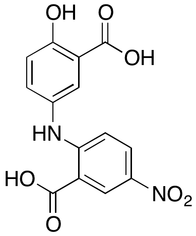 2-[(3-Carboxyphenyl)amino]-5-nitrobenzoic Acid - Chemical structure and product image