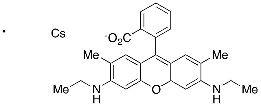 9-(2-Carboxyphenyl)-3,6-bis(ethylamino)-2,7-dimethylxanthylium Cesium Salt - Chemical structure and product image