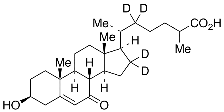 27-Carboxy-7-keto Cholesterol-d4 - Chemical structure and product image