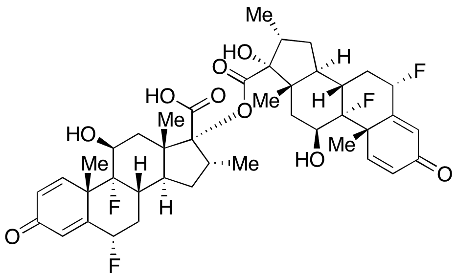 21-Carboxylic Acid Fluticasone Dimer Impurity - Chemical structure and product image