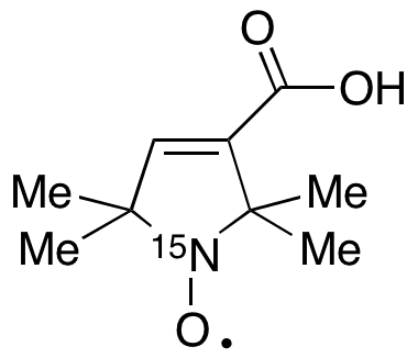 3-Carboxy-2,2,5,5-tetramethyl-3-pyrrolin-1-yloxy-15N - Chemical structure and product image