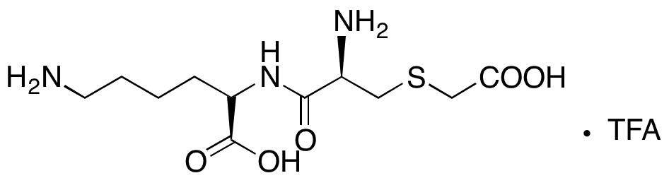 N2-[S-(Carboxymethyl)-L-cysteinyl]-L-lysine Trifluoroacetic Acid Salt - Chemical structure and product image