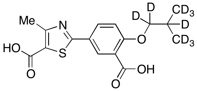 2-[3-Carboxy-4-(2-methylpropoxy)phenyl]-4-methyl-5-thiazolecarboxylic Acid-d9 - Chemical structure and product image