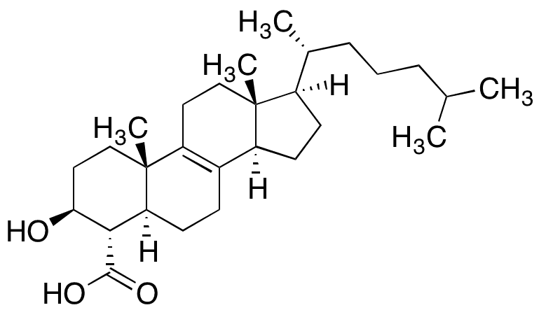 4α-Carboxy-cholest-8-en-3β-ol - Chemical structure and product image