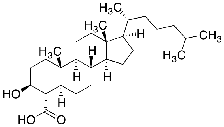 4α-Carboxy-5α-cholestan-3β-ol - Chemical structure and product image