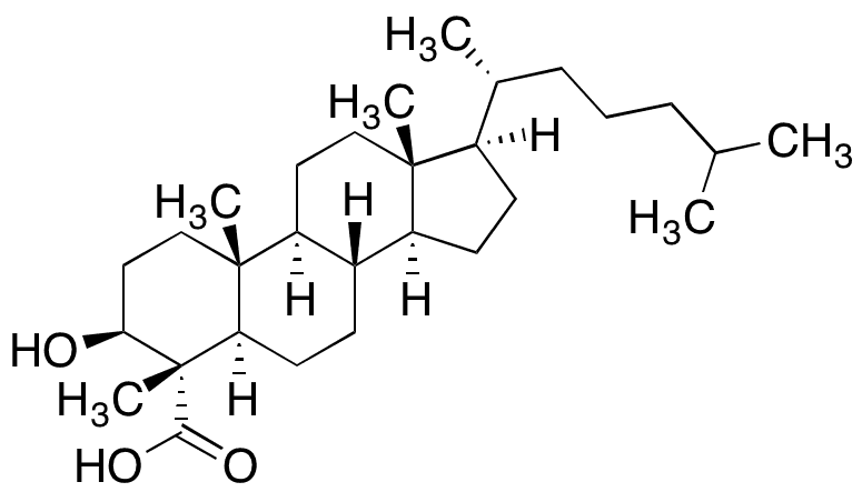 4α-Carboxy-4β-methyl-5α-cholestan-3β-ol - Chemical structure and product image
