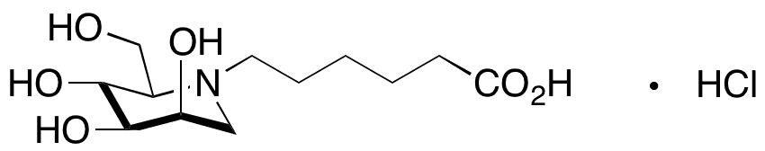 N-5-Carboxypentyl-1-deoxymannojirimycin Hydrochloride - Chemical structure and product image