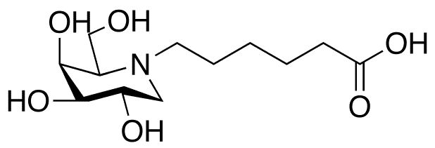 N-5-Carboxypentyl-1-deoxygalactonojirimycin - Chemical structure and product image