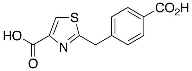 2-[(4-Carboxyphenyl)methyl]-4-thiazolecarboxylic Acid - Chemical structure and product image