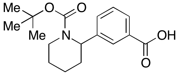 2-(3-Carboxyphenyl)-1-piperidinecarboxylic Acid 1-(1,1-Dimethylethyl) Ester - Chemical structure and product image