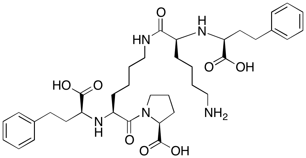 N6-[(N2-(1(S)-Carboxy-3-phenyl-propyl)-L-lysyl] Lisinopril - Chemical structure and product image