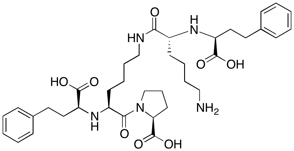 N6-[(N2-(1(S)-Carboxy-3-phenyl-propyl)-D-lysyl] Lisinopril - Chemical structure and product image