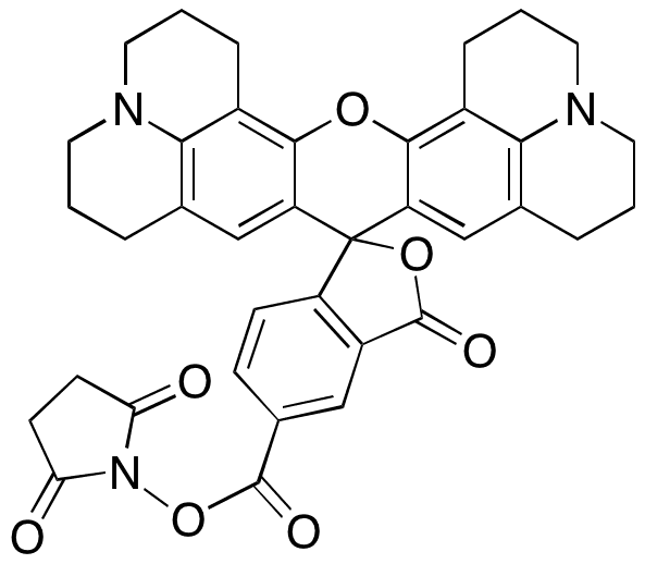 5-Carboxy-X-rhodamine N-succinimidyl ester - Chemical structure and product image