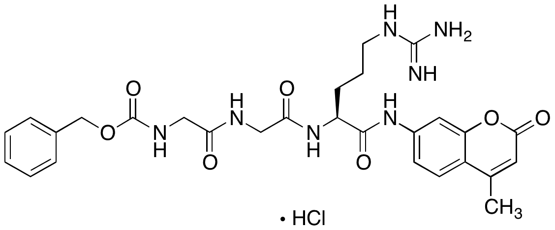 N-CBZ-Glycyl-glycyl-L-arginine 7-Amido-4-methylcoumarin Hydrochloride - Chemical structure and product image